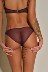 CALCINHA TULE VAZADA OASIS MOCHA