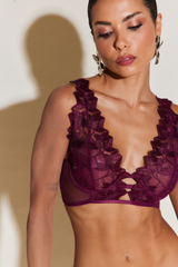 MINI CORSELET LACE OBSESSION VIOLET