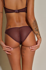 CALCINHA TULE VAZADA OASIS MOCHA