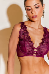 MINI CORSELET LACE OBSESSION VIOLET